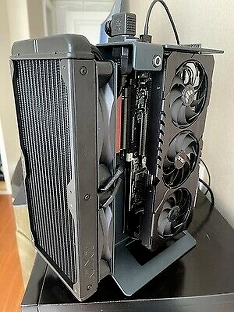 XTIA Xproto A4 Mini-ITX Open Case Mini Tower Case Dark Grey