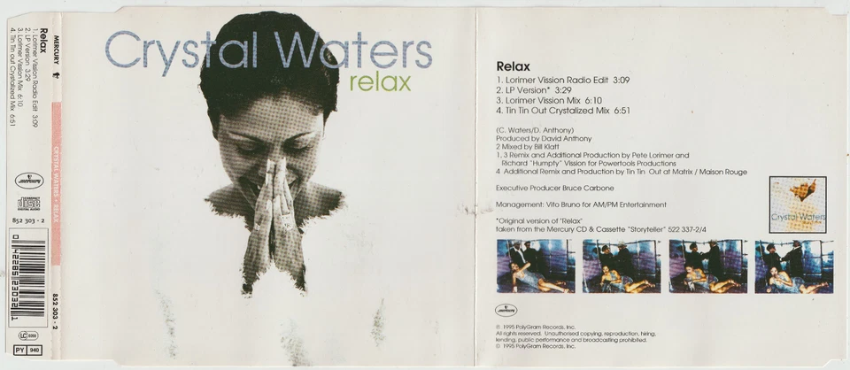 Crystal Waters - Relax (1995) [4 Track Maxi-CD] - Bild 1 von 1