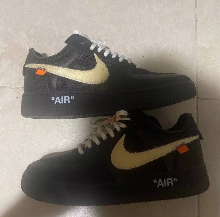OFF WHITE X NIKE Taglia 8 Nike Air Force 1 basse x bianche nere 2018