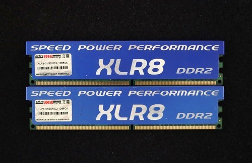 ExtremeMemory XLR8-01GDMD2-1066C5 DDR2 4GB (2x2) PC2-8500U DDR2-1066 CL5 #7840 - Bild 1 von 1
