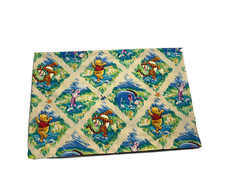 Vintage Rare Winnie the Pooh Twin Flat Sheet Disney Unique Print Piglet Tigger