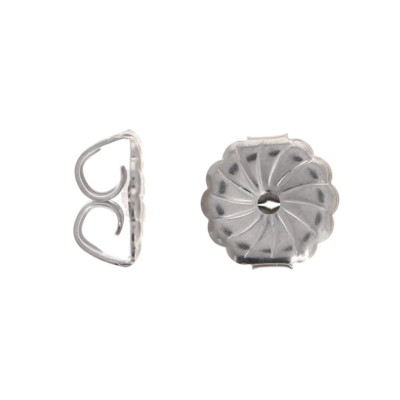 14KT White Gold Earring Back, Replacement Earring Back, Genuine 14KT, 1 piece