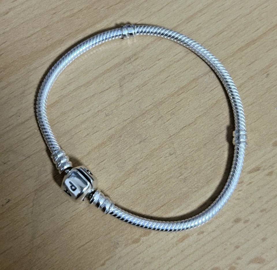 Pandora silber 925 Snake Pandora Armband mit Kugelclip Verschluss 17cm .