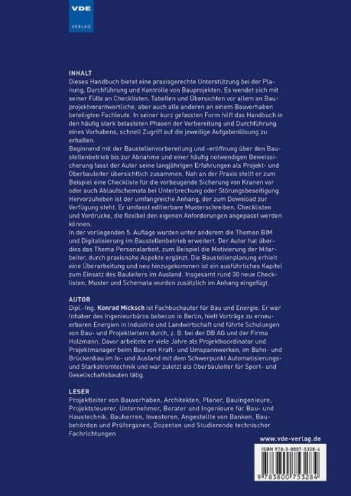 Thumbnail - Konrad Micksch Die Bauleiterpraxis