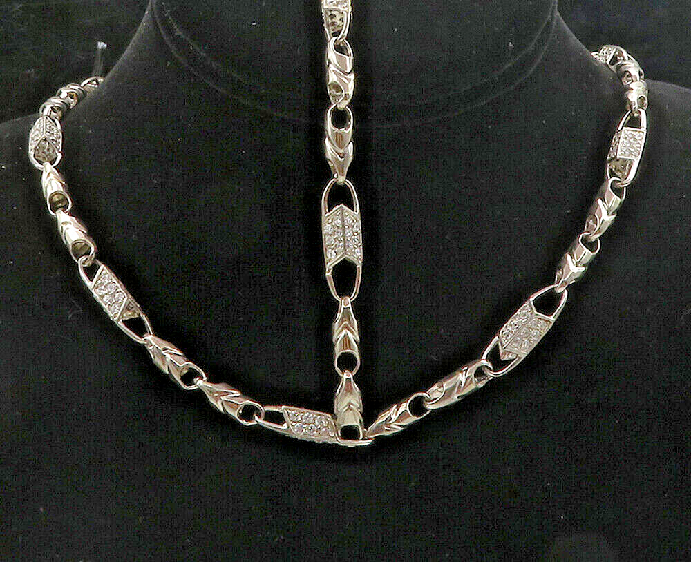 925 Sterling Silver Vintage Sparkling Topaz Necklace & Bracelet