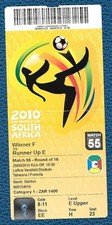 WORLD CUP 2010 ROUND OF 16 / JAPAN PARAGUAY 29-june-2010 TICKET LOOK PICTURE !!!