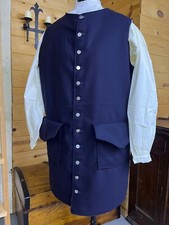 Colonial 18th century revolutionary war or pirate wool waistcoat vest