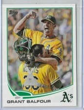 2013 Topps #616 Grant Balfour Oakland Athletics
