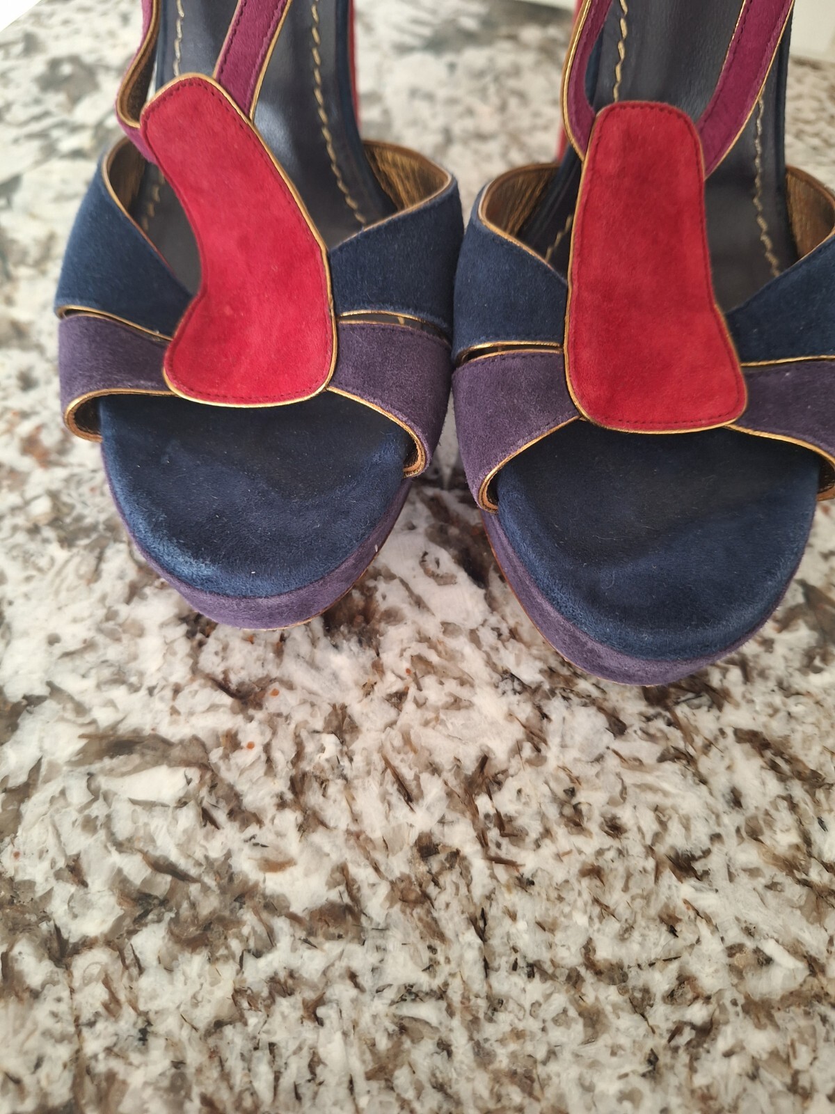 Sandalo multicolore con cinturini Yves Saint Laurent taglia 40