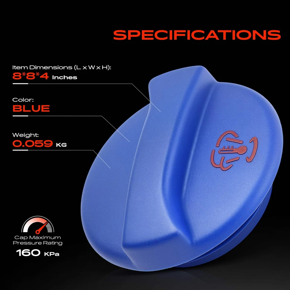 Coolant Reservoir Radiator Cap for Volkswagen Jetta 1990-1999 Passat Golf Cabrio - Image 3 of 4