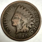 1908 Indian Head Cent Penny Good Condition 1c US Coin - 2635