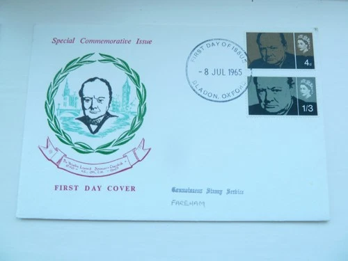 GB First day cover  fdc from 1965 Churchill Bladon fdi  non phosphor