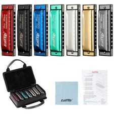 Professional Harmonica Set with 7 Keys Case