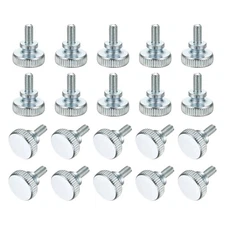 M3 x 6mm 20Pcs Knurled Thumb Screws with Shoulder Grip Knobs for TV Monitor