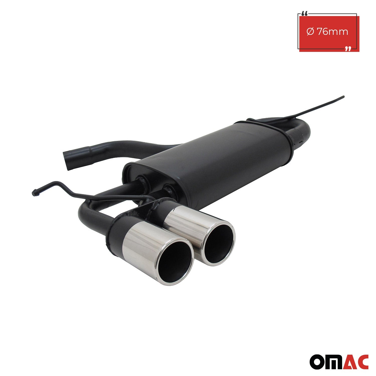 Échappement 2x76mm Audi A3 Golf 5 6 Scirocco pour une sonorité feutrée - 2