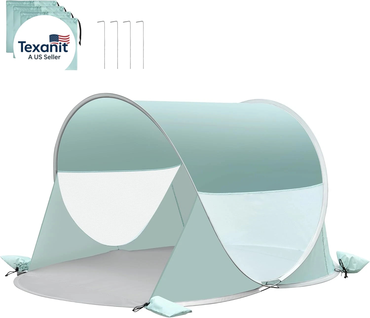 Pop up Beach Tent, Portable Outdoor Shade Tent, UPF 50+ Beach Shelter, Easy Setu