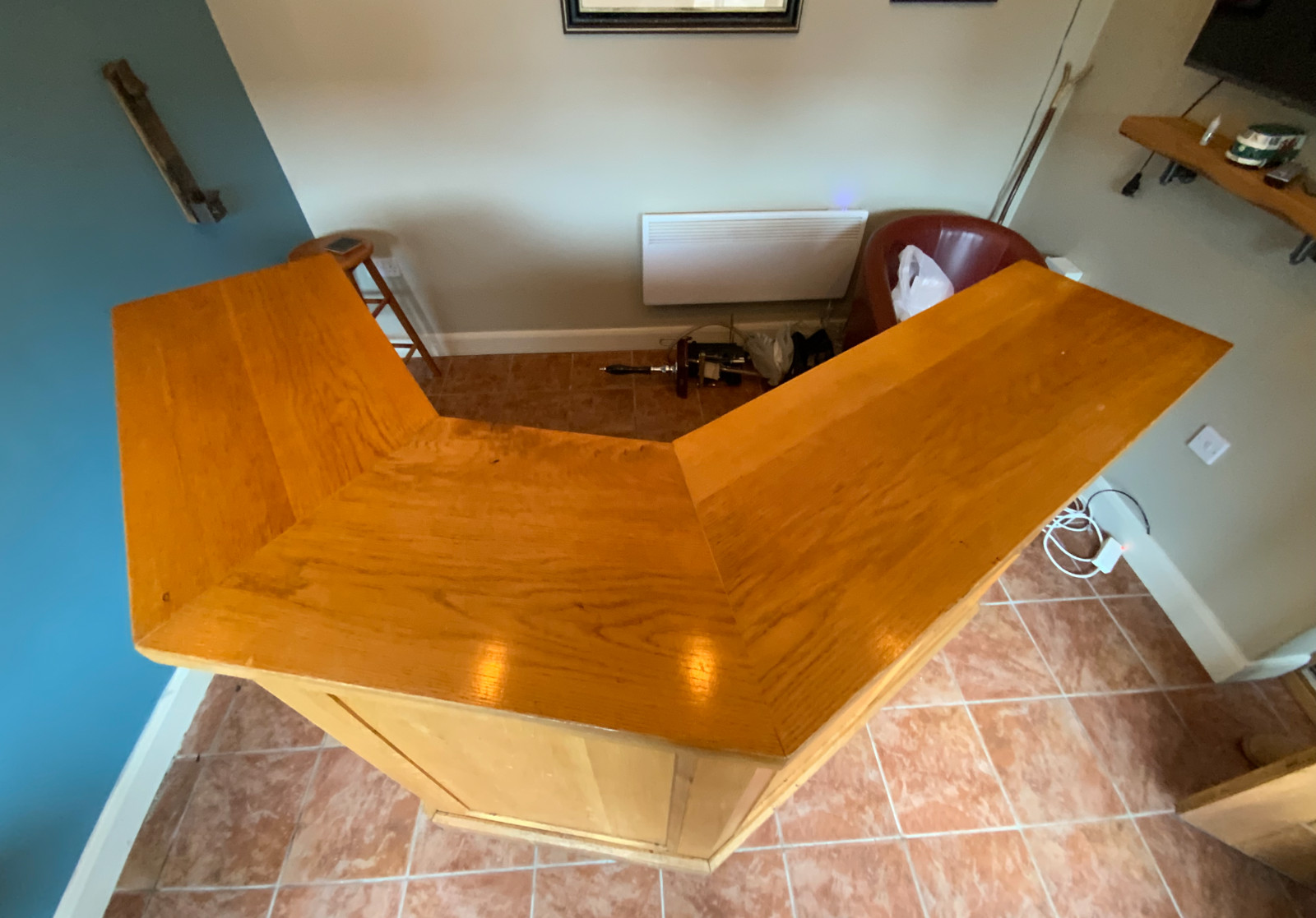 Drinks bar solid oak