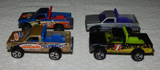 Hot Wheels Chevrolet S-10 Pickups Lot Of 4 Path Beater - Surf Patrol Hot Wheels Chevrolet S-10 Pickups Lot Of 4 Path Beater - Surf Patrol