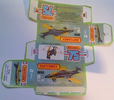 Vorlage für Repro Box Matchbox Superfast Nr. 02 S-2 Jet
