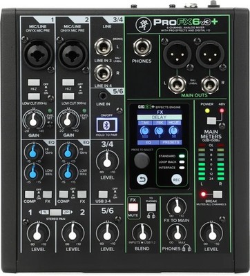 Mackie ProFX6v3+ Used 6-channel Mixer with Effects & USB Interface