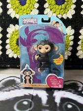 New Fingerlings - Interactive Baby Monkey - Finn Blue Hair By WowWee Authentic