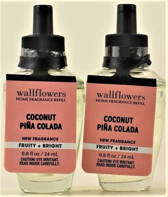 2 - Bath & Body Works COCONUT PINA COLADA Wallflowers Home Fragrance Oil Refills