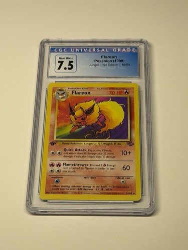Flareon (1st Edition) graded CGC 7.5 for sale on eBay