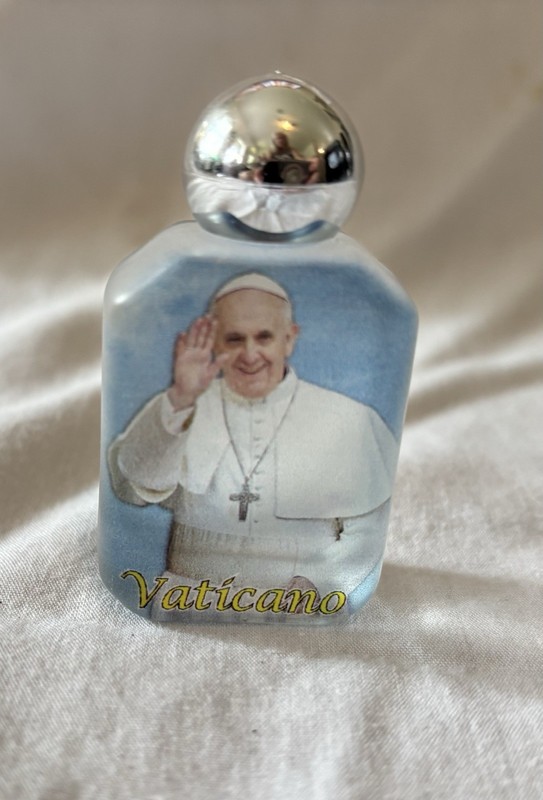 New Mini Bottle Of Holy Water From The Vatican With Pope Francis Picture