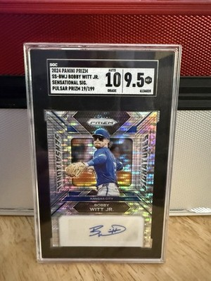 2024 Panini Prizm Bobby Witt Jr Pulsar /199 Auto 10 9.5 . Kansas City Royals 