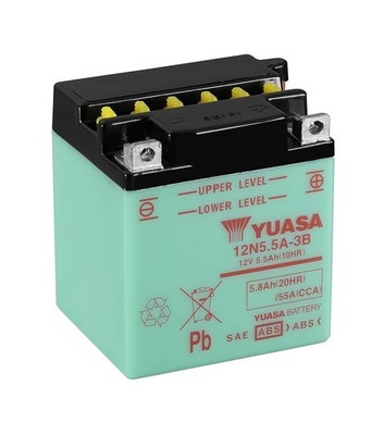 YUASA Battery with Electrolyte 12N5.5A-3B COMBIPACK