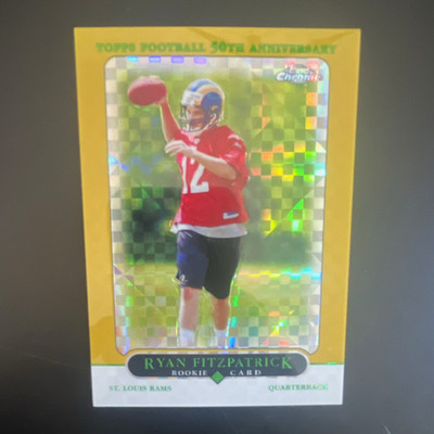 Topps 2005 Topps Chrome Ryan Fitzpatrick RC #243 Rams Gold X-Fractor /399