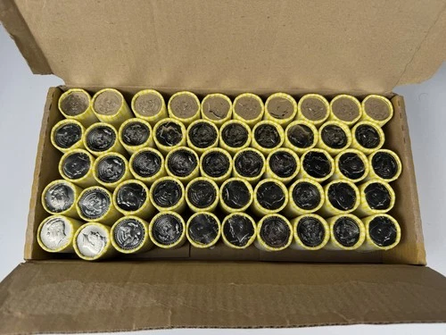 2025-P Kennedy Half Dollar FULL BOX $500 FV Uncirculated $10 Rolls Final Design