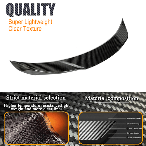 DRY Carbon Heckspoiler Hecklip Heckflügel Spoiler für Mustang S650 GT 2024-2026 - Bild 8 von 11