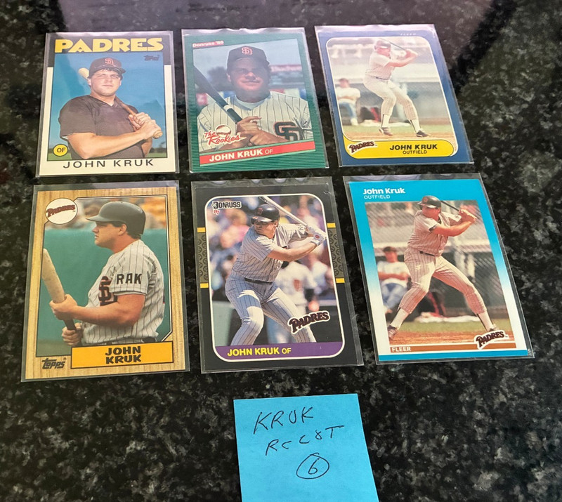 JOHN KRUK ROOKIE CARD LOT (1986-1987).....................6 DIFFERENT