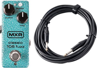 MXR M 296 Classic 108 Fuzz Mini Set Effekt Pedal E-Gitarre Fußschalter Kabel 6m