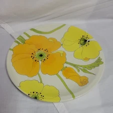 Metlox Poppy Trail Wild Poppy Bread Plate 6.75" Vintage Retro MCM