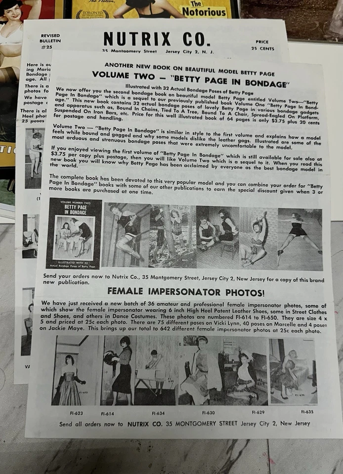 Enorme colección Bettie Page vintage y moderna 1956 ¡artículos de calidad de gran precio! Foto 2 de 4