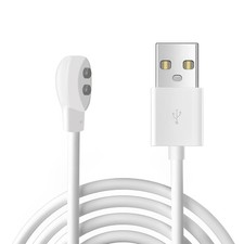6mm Magnetic USB DC Charger Cable, 2.7ft Replacement Oval Base Charging White
