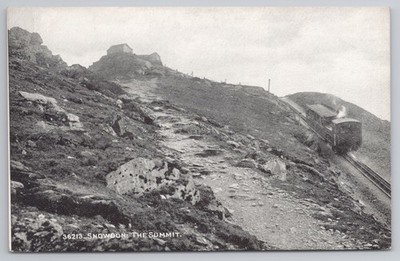 Snowdon The Summit Mountain Railway Train Wales Grano Series Photochrom