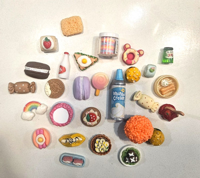 Teeny Tinies Mini Food Lot Pastries sweets ~Great For Barbie Size Dolls- Lot 30