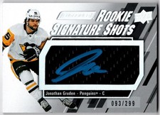 2023-24 Upper Deck Engrained Rookie Signature Shots JONATHAN GRUDEN RSS-GR #/299