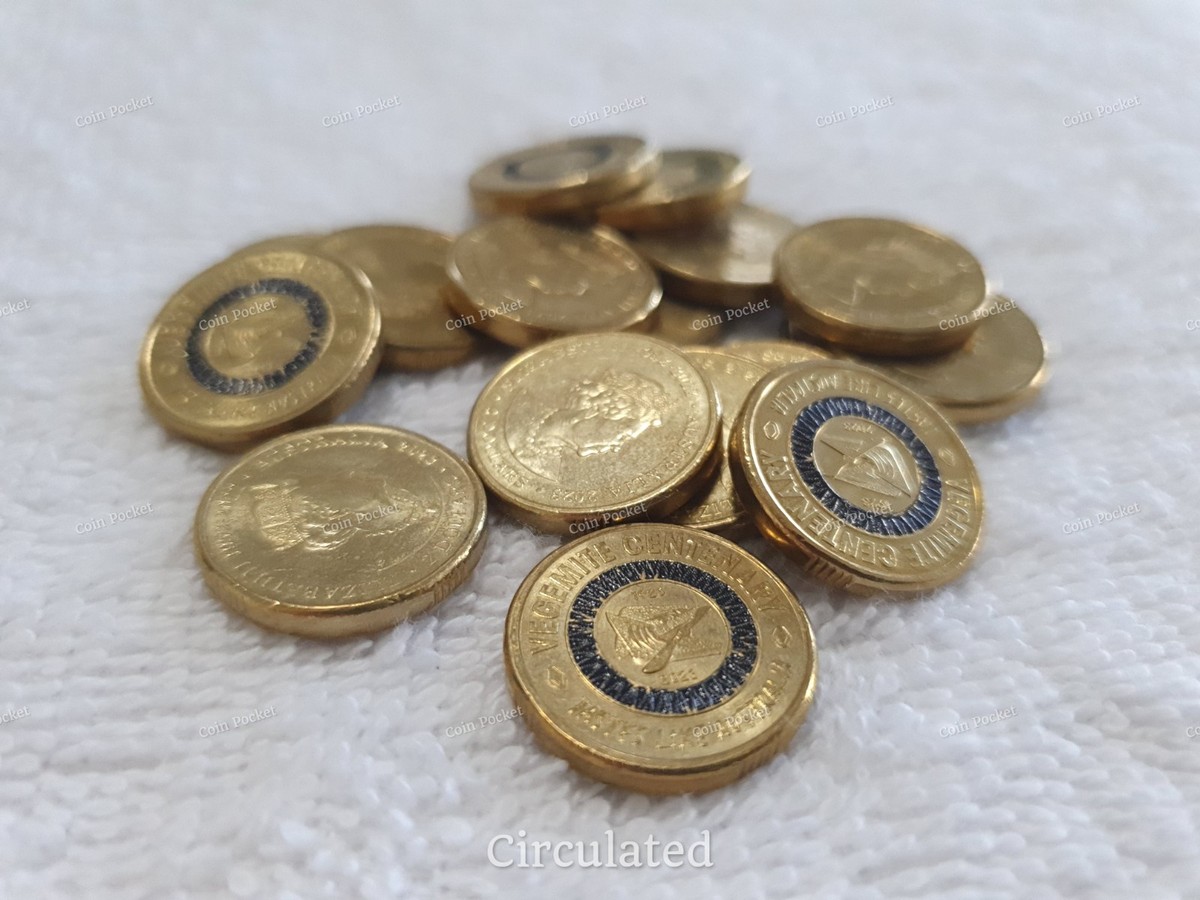 Vegemite Centenary Black 2023 Two Dollar Coloured Coin $2