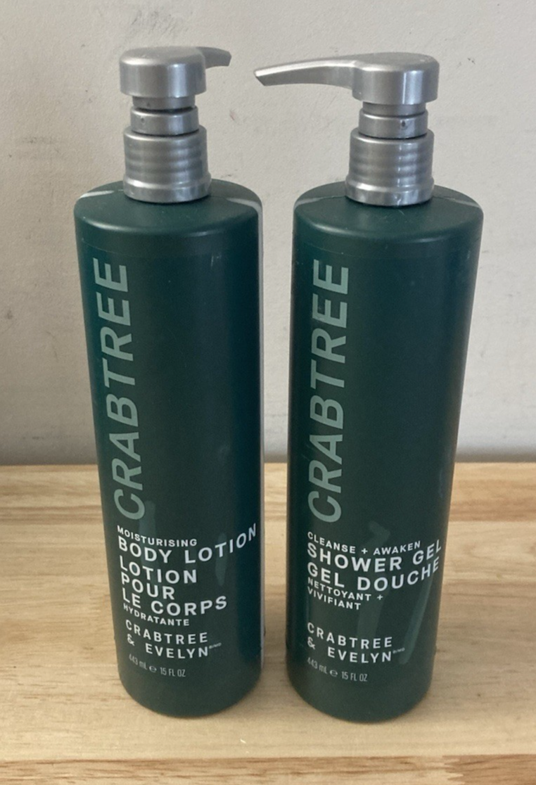 ⭐︎koma⭐︎ EARTH BALL LOTION Green 2本セット Lot of Two (2) Crabtree & Evelyn Shower Gel and Body Lotion Set 15