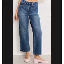 Good American Good 90s Cropped Relaxed Jeans in Indigo For Women's Size 10/30