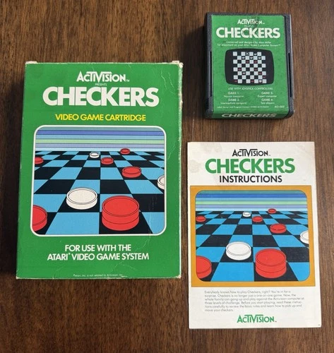 Checkers (Activision - NTSC) - Atari 2600 VCS - CIB Rarer Variant