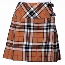 New Ladies Scottish Mini Billie Kilt Mod Skirt Range of Tartans Sizes 6-18 BNWT