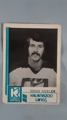 #ad #ad 1974 75 Kalamazoo Wings Detroit Red Wings IHL #3 C Doug Keeler ISB hockey card $25.00