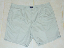Izod Golf Shorts Mens Size 44X9 Polyester Beige Mens Relaxed Fit Pleated