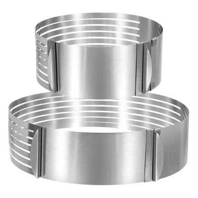 Cake Leveler Slicer Adjustable Cake Cutter Ring 7 Layered 6-8 Inch / 9-12 Inch