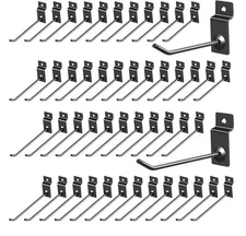 Metal Slatwall Hooks Black Panel Display Hooks 100 Pack 2”in Wide 4”in Long